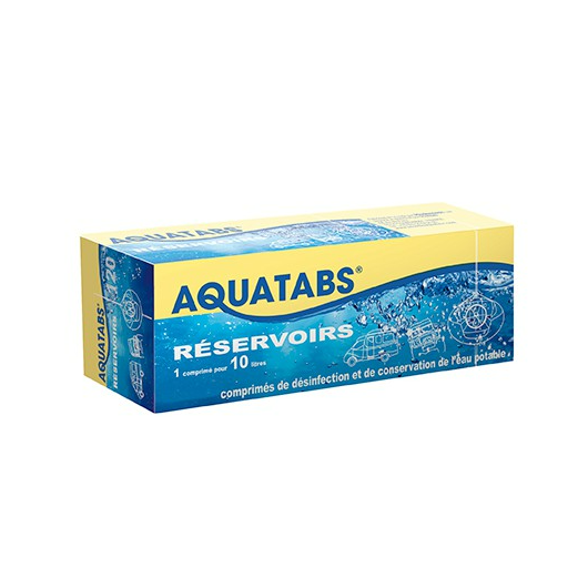 AQUATABS conservateur d'eau - 1 comprimé pour 10 litres - boite de 50 unités